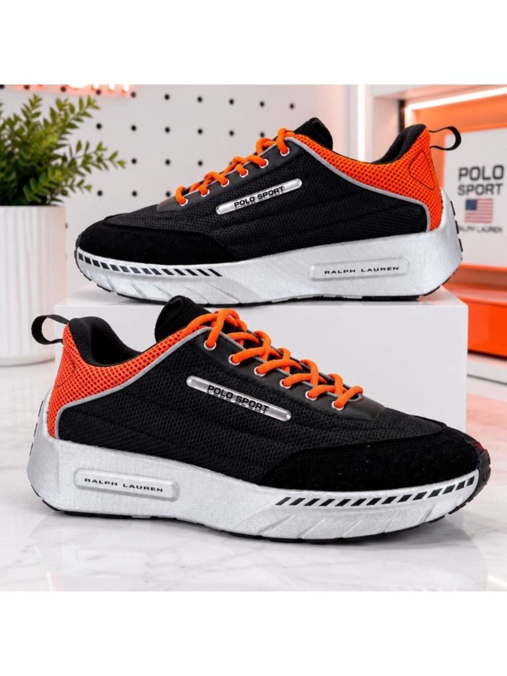 Ralph Lauren Polo Sport PS250 NBY Shoes Black PS 250 SK LTL Men's Size 12 - NEW